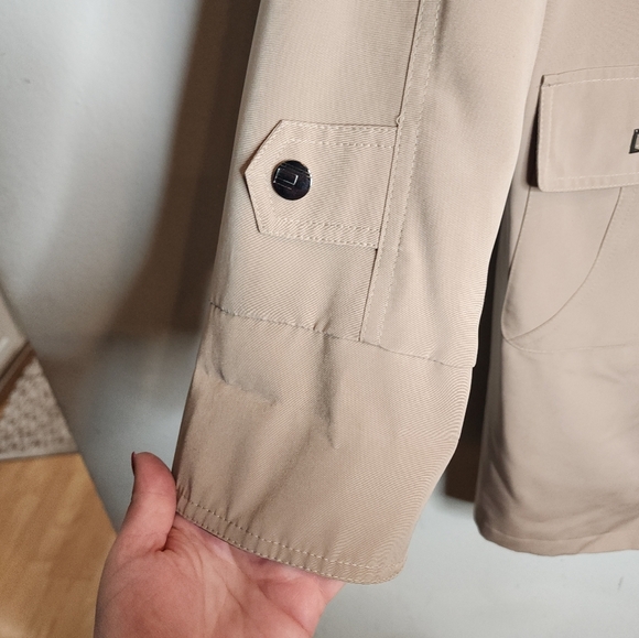NWT East 5th Removable Liner Tan Trench Coat Women's Size 2X Knee Length JCP - Picture 14 of 16